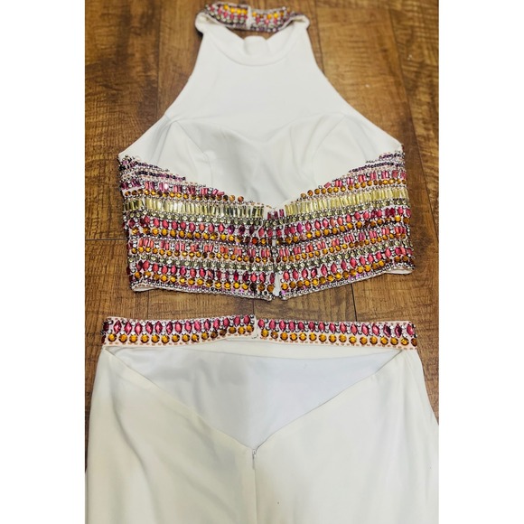 Dave & Johnny Embellished Halter Top and Skirt Set Party Cocktail Size 7/8 - Picture 7 of 7